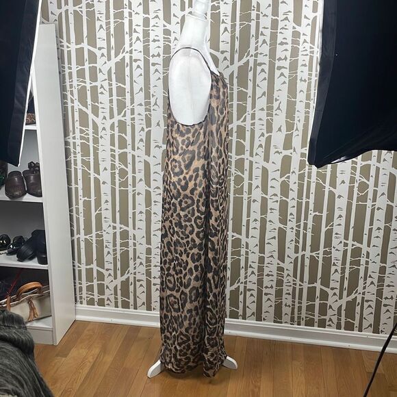 Nasty Gal Collection Sheer Leopard Print Maxi Dress Cover-Up sz 8 - Picture 6 of 8